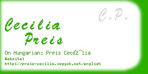 cecilia preis business card